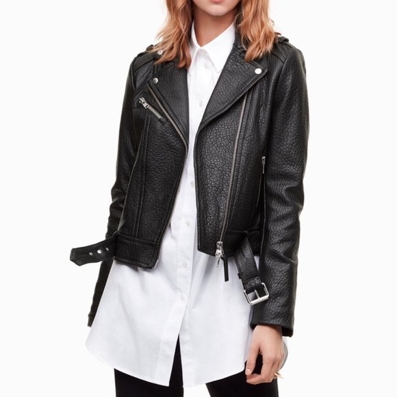 MACKAGE exclusive to Aritzia Black pebbled Leather jacket - Picture 4 of 9